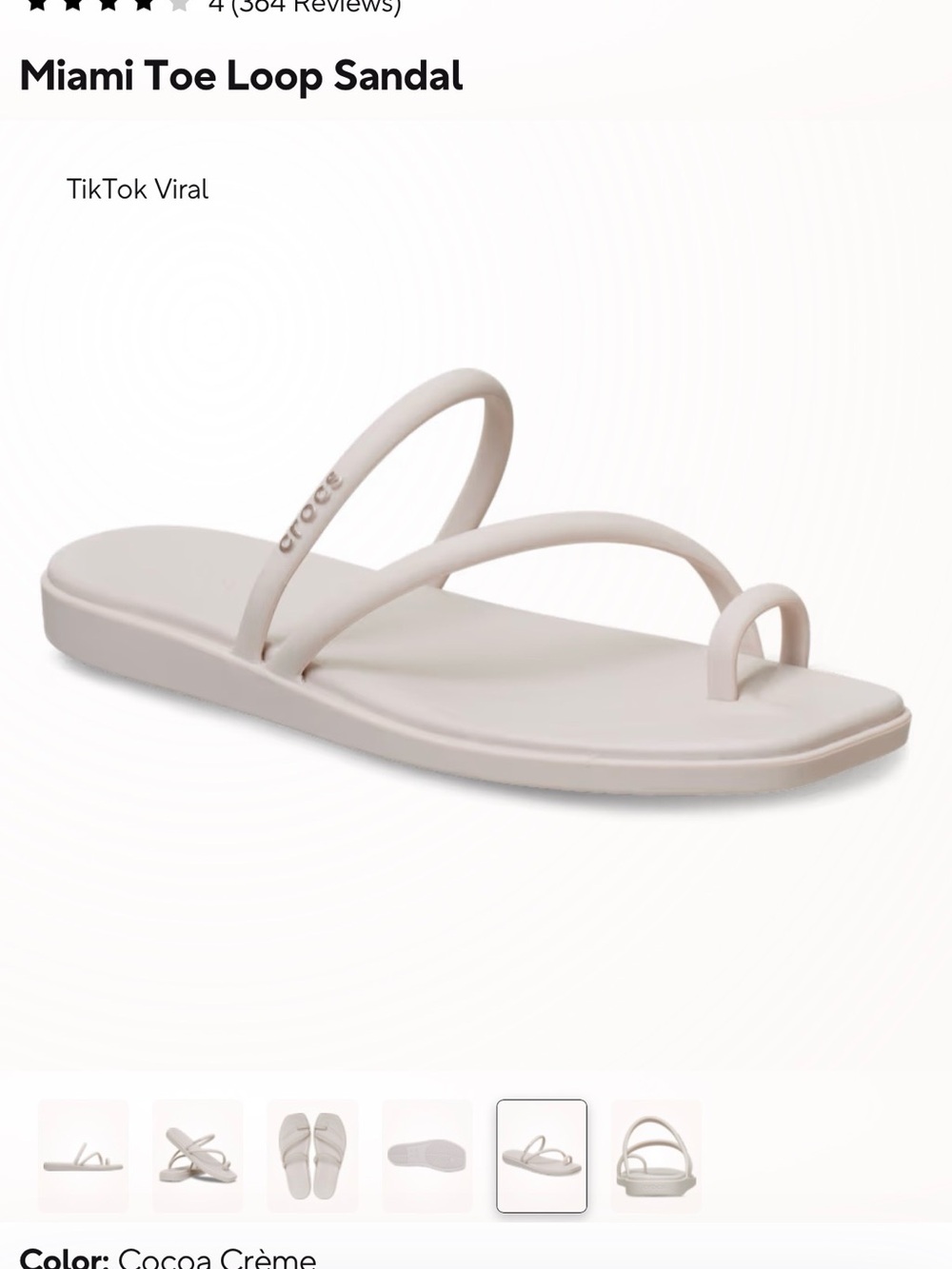 CROCS Women's Miami Toe Loop Sandal - Picture 5 of 5
